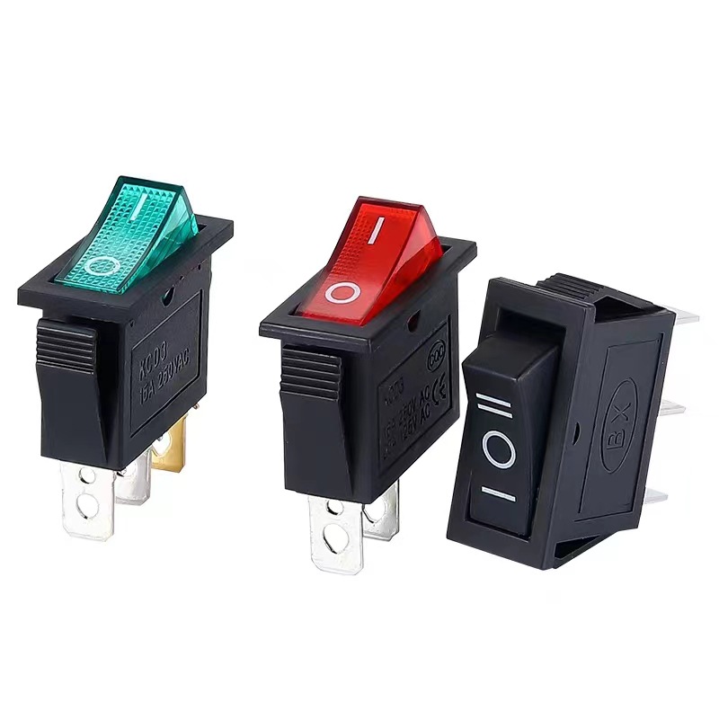 15A/250VAC,  ON OFF KCD3 rocker switch  Rocker switch with 3 pins