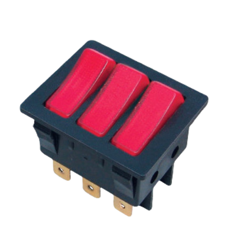 DENO rocker switch specifications Rocker Switch Red Light Illuminated, ON/Off SPST 3 Pin 3 Position Boat Rocker Toggle Switch Snap AC 250V/15A 125V/20A KCD3-303