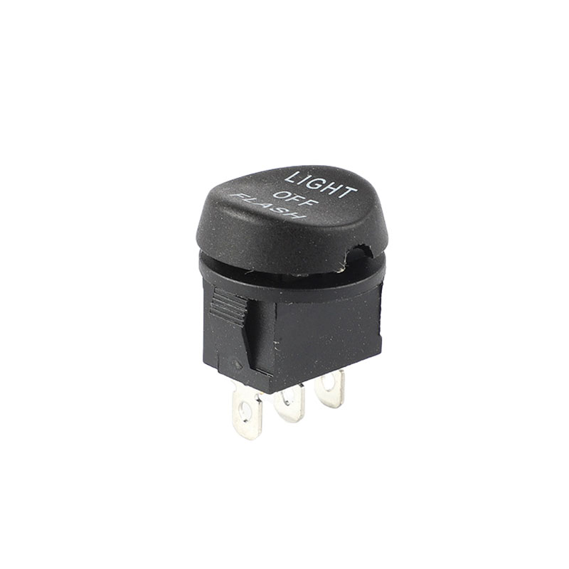 DENO KCD1-101-5 black 2pin ON-OFF-ON  t85 1e4 round rocker switch