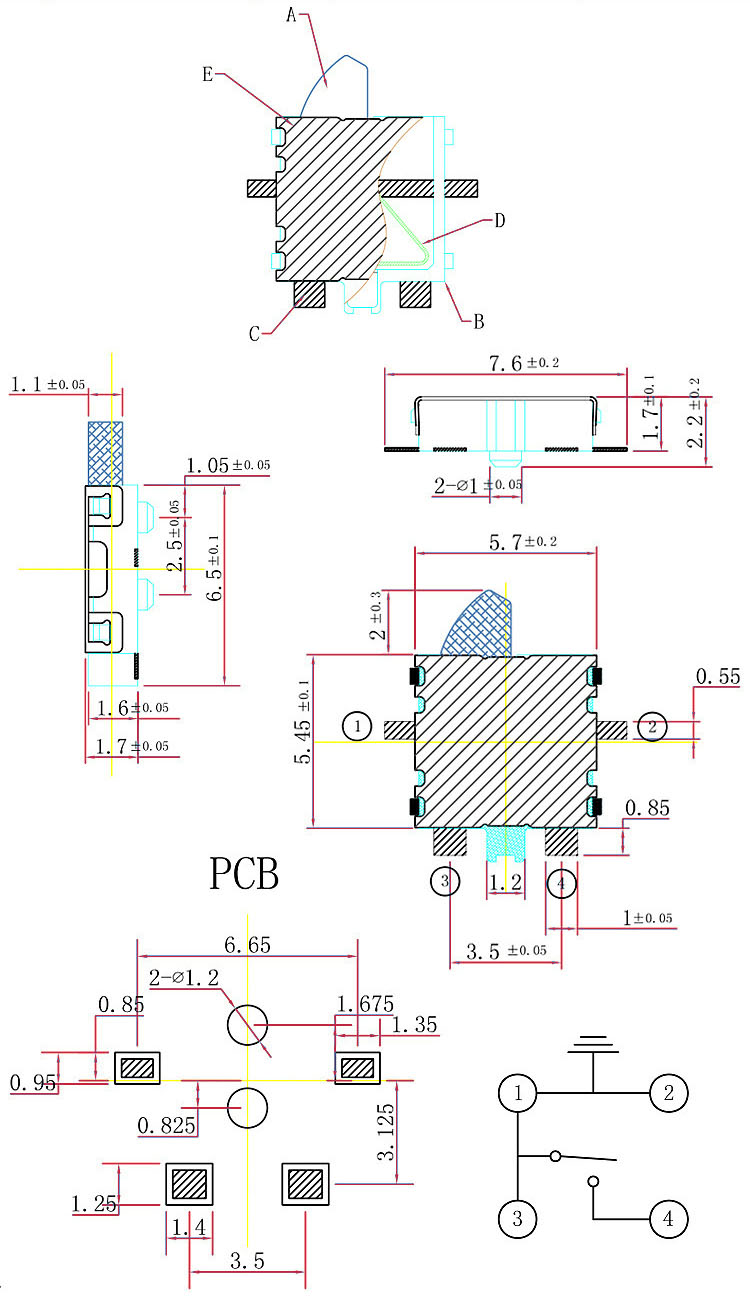 4 pins detector Swtich FOR camera (5)