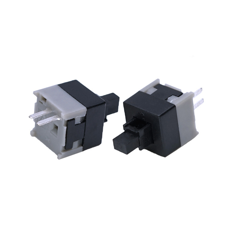 self locking switch design 8×8 2 pin push button on/off switch