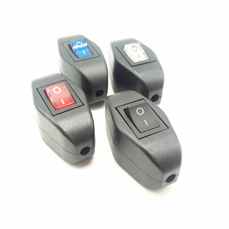 Waterproof On-line Led Lamp Push Button Switch Wiring Cord Line Switch