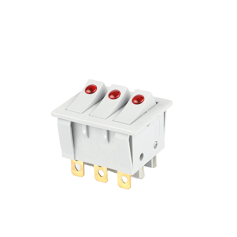 China Factory Rocker Switch KCD9  15A 250VAC/20A 125VAC DPST 9 Pin ON OFF Lighted Rocker Switch With LED