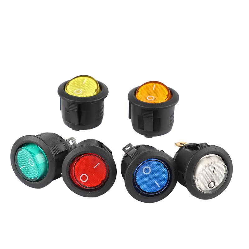 6A/250VAC, 10A/125VAC ON OFF rocker switch ON-OFF  Round Rocker switch