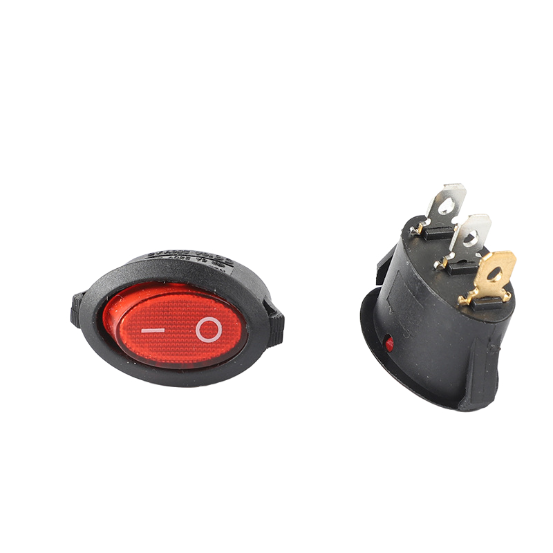 6A/250VAC, 10A/125VAC ON OFF rocker switch Oval-shaped Rocker switch