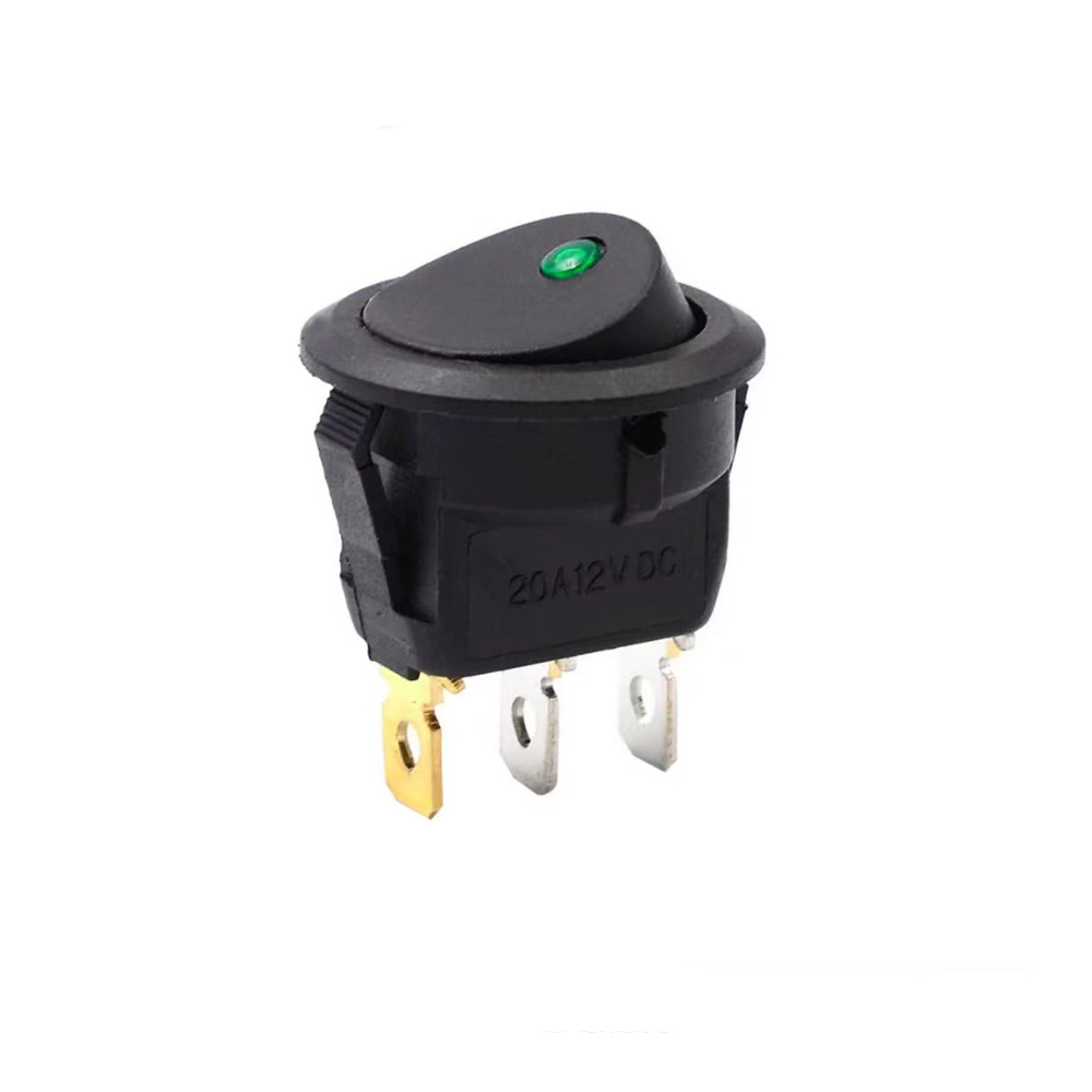 6A/250VAC, 10A/125VAC ON OFF rocker switch Round Rocker switch with Dot