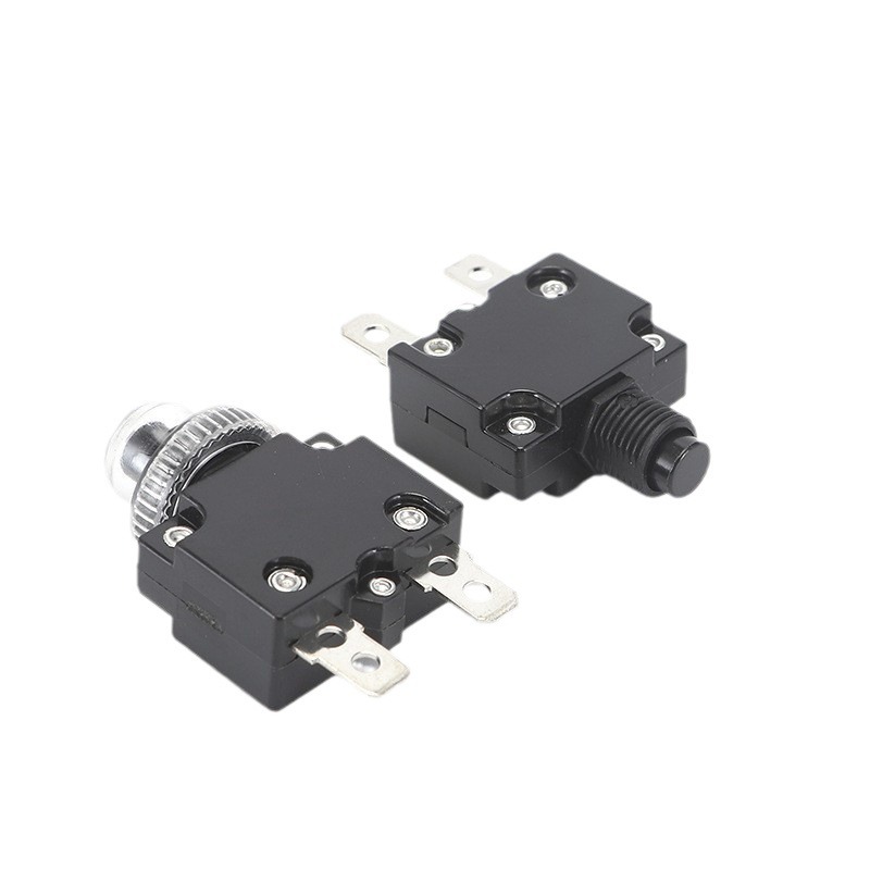 Overload Switch Supplier  current overload protector KYB8 10A-12A reset circuit breaker overvoltage overheat protector with waterproof cap