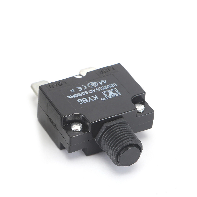 Overload Switch Supplier Supply small circuit breaker KYB8-15A two-pin with dust cover overload protector black overload protection switch