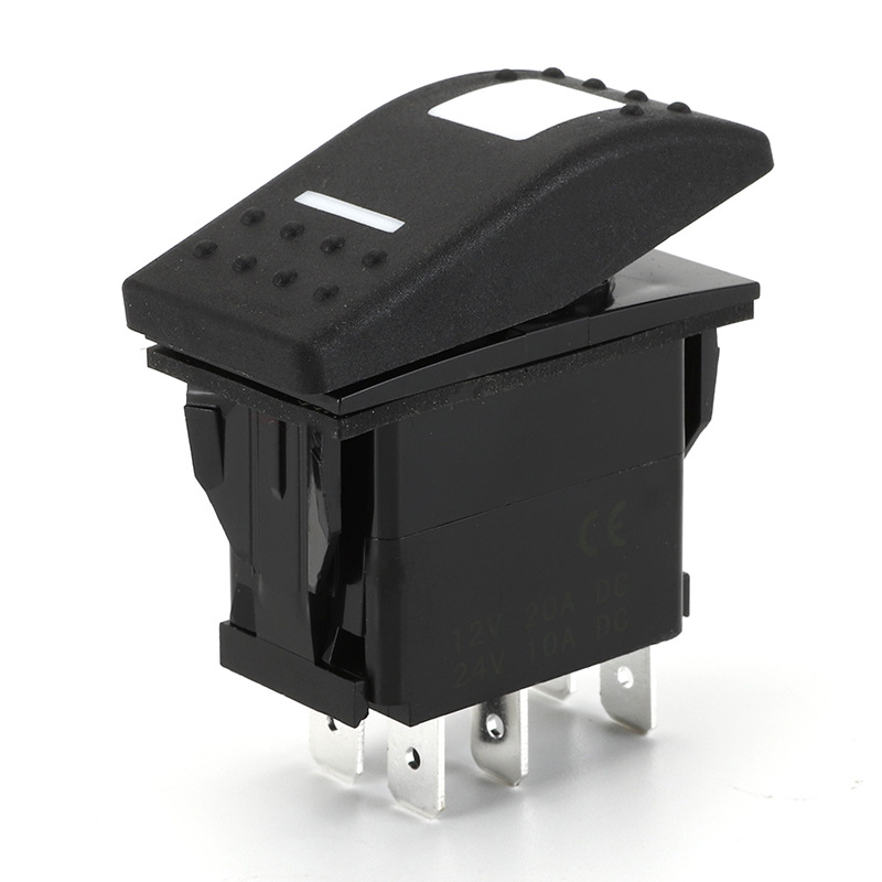 Rocker Switch Switch 12V Marine Switches 2 Pin (ON)-OFF SPST Momentary for Car/RV/Boat